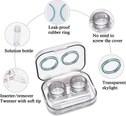 (BUY 2 GET 2 FREE) Colorful Contact Lens Cases - Outdoor Portable Mini Lens Storage Kit for Travel & Home